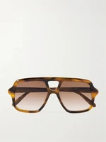 Солнцезащитные очки-авиаторы из ацетата черепахового цвета LOEWE EYEWEAR, коричневый 47349462
