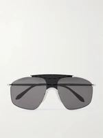 Солнцезащитные очки-авиаторы серебристого цвета с оправой из ацетата ALAÏA EYEWEAR, серебряный 47351707