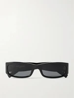 Прямоугольные ацетатные солнцезащитные очки Saint Laurent Eyewear, черный 47352154