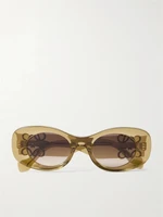 Солнцезащитные очки-кошачий глаз Anagram из ацетата оверсайз LOEWE EYEWEAR, желтый 47352426