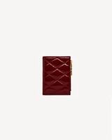 Складной кошелек CASSANDRE BIJOU из лаковой кожи SAINT LAURENT, красный 47363029