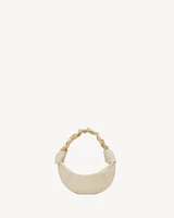 Мини-хобо AMALIA из ягнячьей кожи SAINT LAURENT, бежевый 47363156