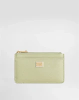 Кардхолдер из телячьей кожи Dauphine DOLCE &amp; GABBANA, зеленый 47367399
