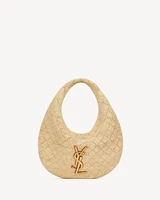 ICARE хобо из рафии SAINT LAURENT, бежевый 47376924