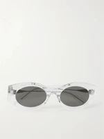 Солнцезащитные очки из ацетата круглой формы с надписями ALAÏA EYEWEAR, прозрачный 47348427
