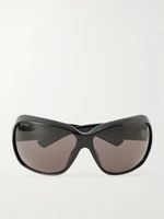 Овальные солнцезащитные очки из ацетата в форме «кошачий глаз» Gucci Eyewear, черный 47348686