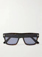 Квадратные черепаховые солнцезащитные очки Cyrus из ацетата TOM FORD Eyewear, коричневый 47348689