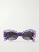 Солнцезащитные очки из ацетата с овальной оправой LOEWE EYEWEAR, фиолетовый 47368293