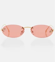 Первые овальные солнцезащитные очки fendi Fendi, розовый 5913094
