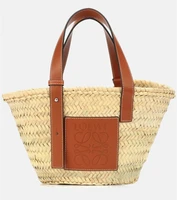Маленькая сумка-тоут корзина с кожаной отделкой Loewe, нейтральный 2090694