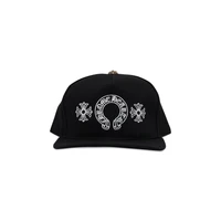 Джинсовая бейсболка Chrome Hearts Horseshoe, цвет Черный 4768241
