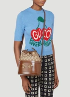 Женская сумка Gucci Horsebit 1955 Bucket, коричневая 667479