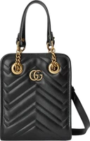 Мини-сумка Gucci GG Marmont Matelass? Черная 666714