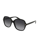 Солнцезащитные очки gg0092s Gucci, черный 12338602