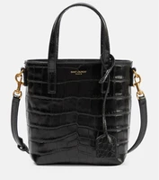 Сумка-шопер Saint Laurent Paris Mini Toy из кожи с эффектом крокодила Saint Laurent, черный 2109025
