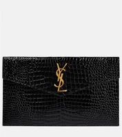 Клатч Uptown из лакированной кожи Saint Laurent, черный 2110366