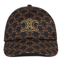CELINE Хлопковая бейсболка унисекс коричневая, Brown 27905759