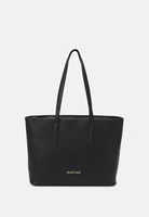 Сумка шоппер Valentino из экокожи с логотипом бренда, черный 1687312
