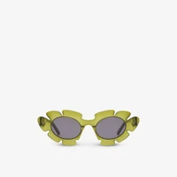 Солнцезащитные очки Loewe x Paula's Ibiza G000270X03 в форме цветка из ацетата ацетата Loewe, зеленый 6392538