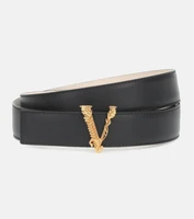 Кожаный ремень Virtus Versace, черный 2122355