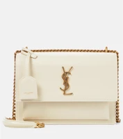 Сумка Sunset из кожи среднего размера Saint Laurent, белый 2110091