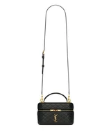 Миниатюрная косметичка Gaby из кожи ягненка Saint Laurent, цвет Black 6805722