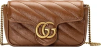 Мини-сумка Gucci GG Marmont Matelass?, коричневая 667541