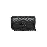 Мини-сумка Gucci GG Marmont Matelass?, черная 4742778