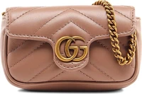Женская сумка Gucci GG Marmont Chain Coin Purse, цвет Розовый 1127210