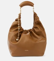 Кожаная сумка через плечо squeeze среднего размера Loewe, коричневый 5982811
