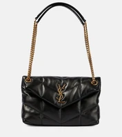 Маленькая кожаная сумка через плечо Puffer Saint Laurent, черный 2108338