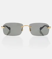 Солнцезащитные очки прямоугольной формы Gucci, черный 2083627