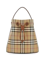 Сумка-ведро в клетку Vintage Check Burberry, нейтральный цвет 20478105