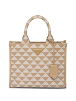 Жаккардовая сумка Prada Symbole, нейтральный цвет 15682861