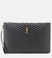 Клатч Cassandre из матовой кожи Saint Laurent, черный 2108582