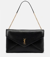 Кожаная плечевая сумка Cassandre XXL Saint Laurent, нуар 25638949