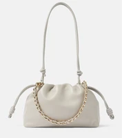 Средняя кожаная сумка через плечо Flamenco Loewe, Shell Grey 25622099