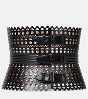Кожаный корсетный ремень Vienne Alaïa, черный 2115875