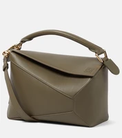 Пазл Маленькая кожаная сумка-тоут Loewe, Dark Khaki Green 25641680