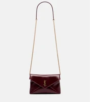 Миниатюрная кожаная сумка-кроссбоди Cassandre Saint Laurent, Dark Ruby 25628505