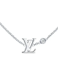 ПОДВЕСКА IDYLLE BLOSSOM LV, БЕЛОЕ ЗОЛОТО И БРИЛЛИАНТ Louis Vuitton, серебряный 22193691