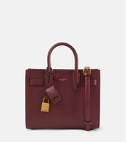 Сумка Sac De Jour Nano из кожи Saint Laurent, Rouge Merlot 25641535