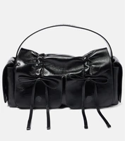 Сумка-тоут из кожи с бантиком Acne Studios, черный 25641651