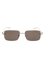 Gucci Eyewear солнцезащитные прямоугольные очки коричневого оттенка 15768750