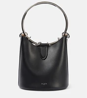 Кожаная сумка-ведро Ring Medium Alaïa, нуар 25641353