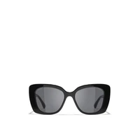 Квадратные солнцезащитные очки Chanel, черный 17481447