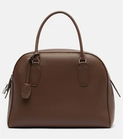 Индийская кожаная сумка-тоут среднего размера India 12 The Row, Dark Olive Ans 25632985