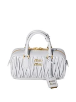 Стеганая сумка-тоут Arcadie MIU MIU, серый 26576978