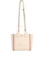Маленькая холщовая сумка-тоут с тисненым логотипом Carry CHLOÉ 25911013
