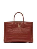 Маленькая сумка-тоут Burberry с изображением лошади-качалки, красный 20563390